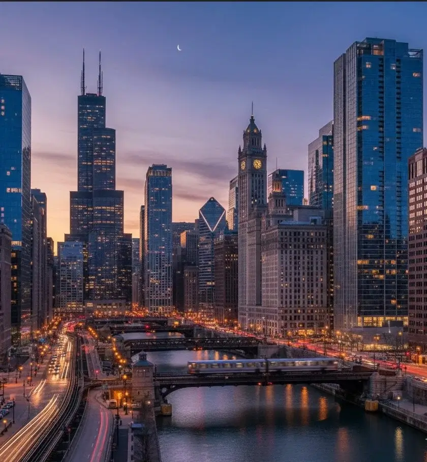 Luxury transportation service in Downtown Chicago for private and corporate travel
