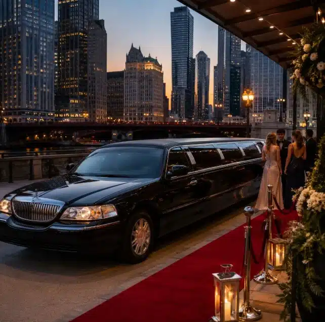 Private prom limousine transportation for Chicago students